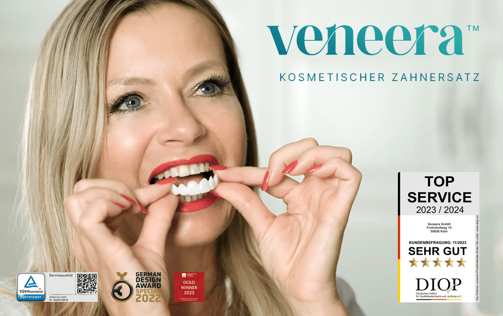 Veneera™ Veneers Individuell gefertigt & ohne Zahnarztbesuch